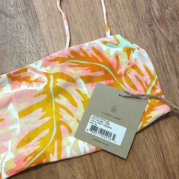 NWT Stone Fox Swim Bliss Bikini Top - Hot Tropix Print Size XL - Picture 4 of 6